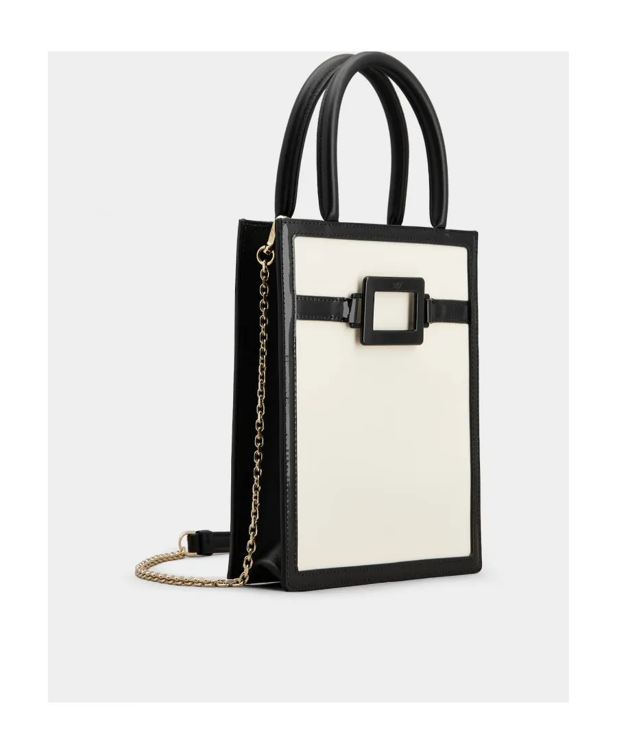 Belle Vivier Voyage Lacquered Buckle Mini Tote Bag