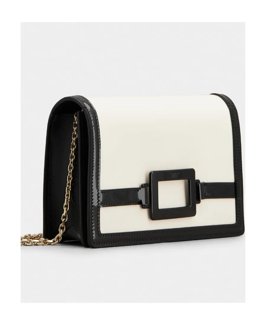 Belle Vivier Voyage Lacquered Buckle Clutch Bag
