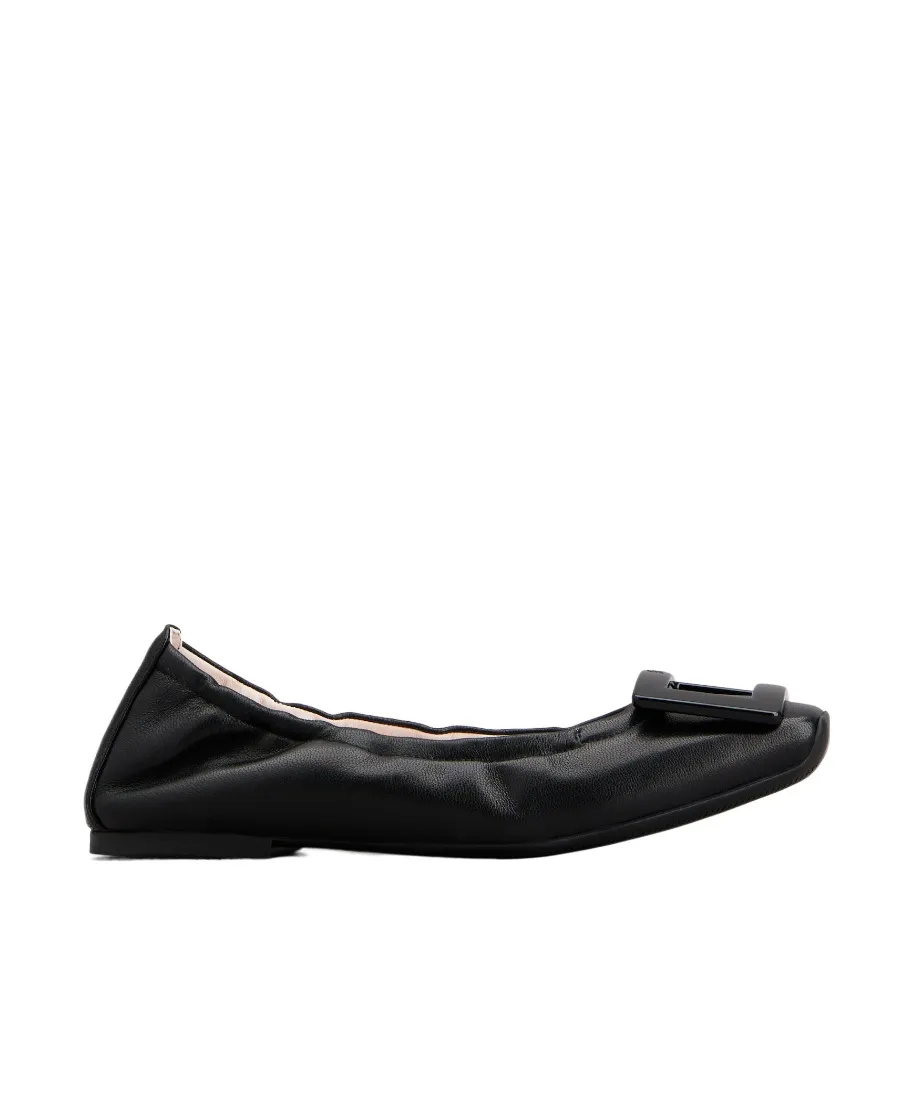Viv' Pockette Lacquered Buckle Ballerinas