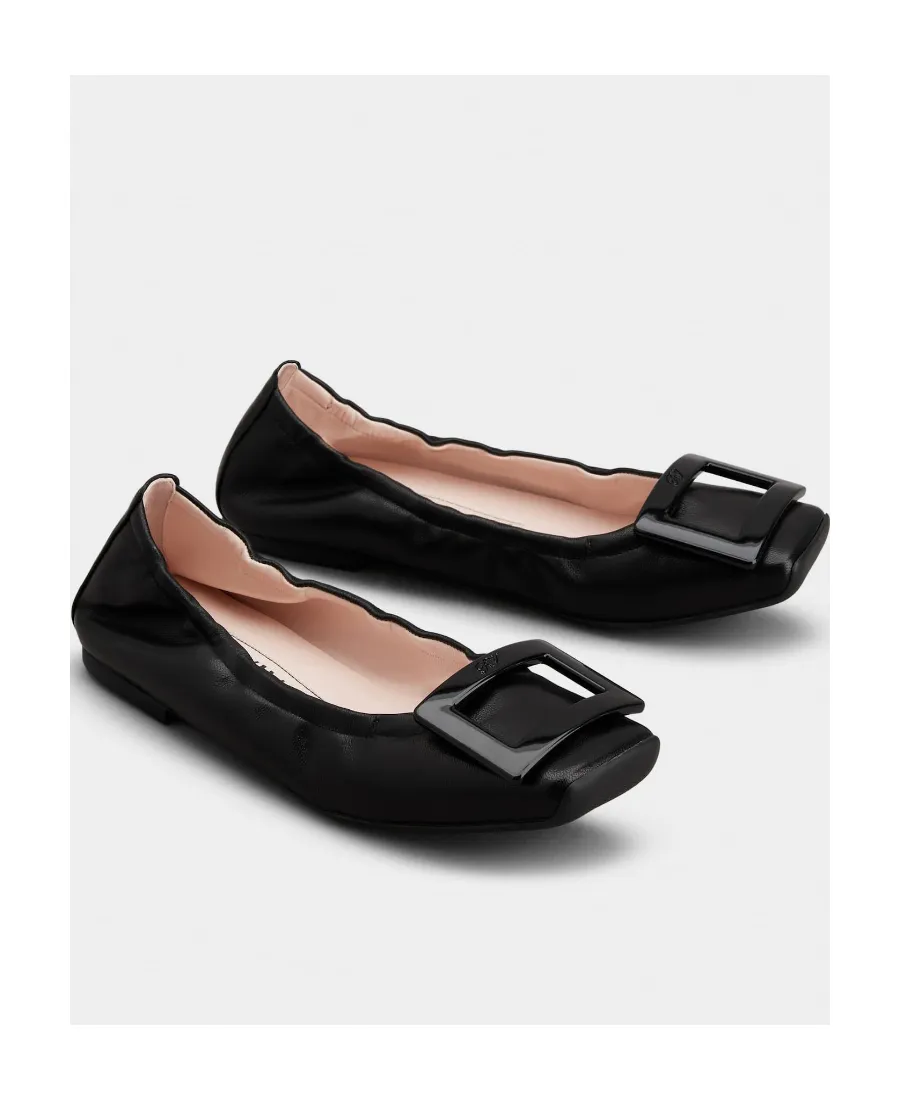 Viv' Pockette Lacquered Buckle Ballerinas
