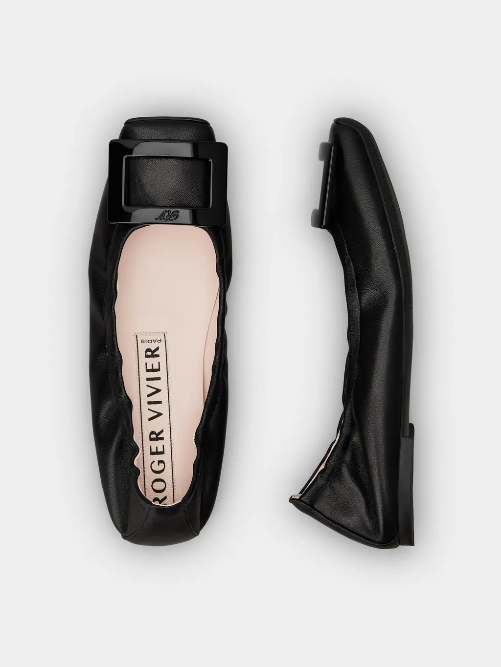 Viv' Pockette Lacquered Buckle Ballerinas
