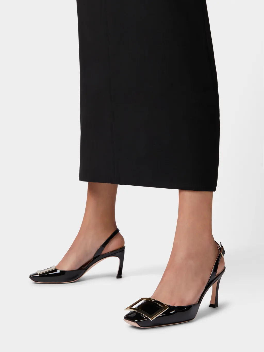 Trompette Buckle Slingback Pumps