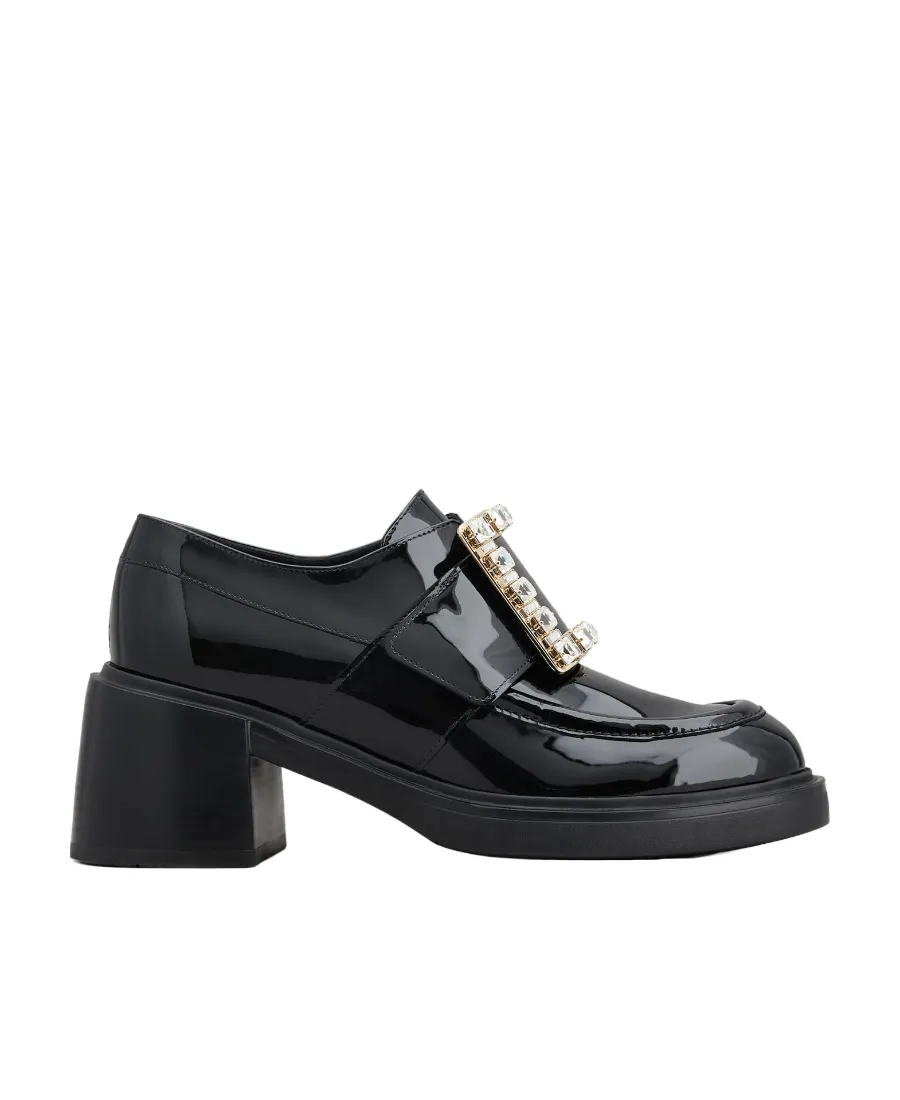 Viv' Rangers Rhinestone Buckle Loafers