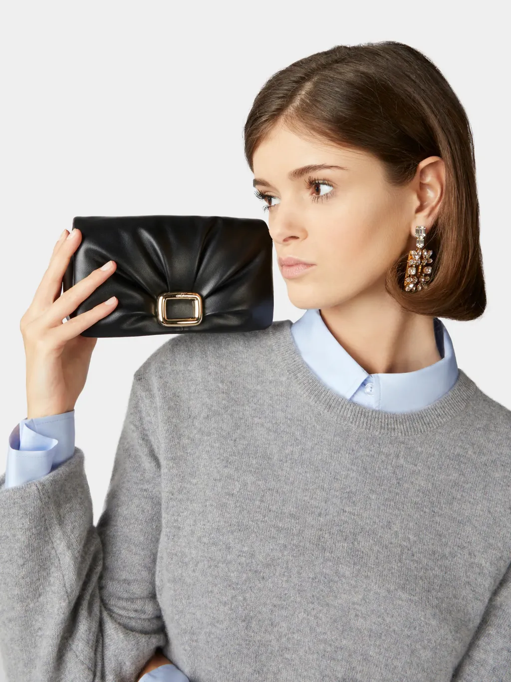 Ruched Detailed Mini Crossbody Bag