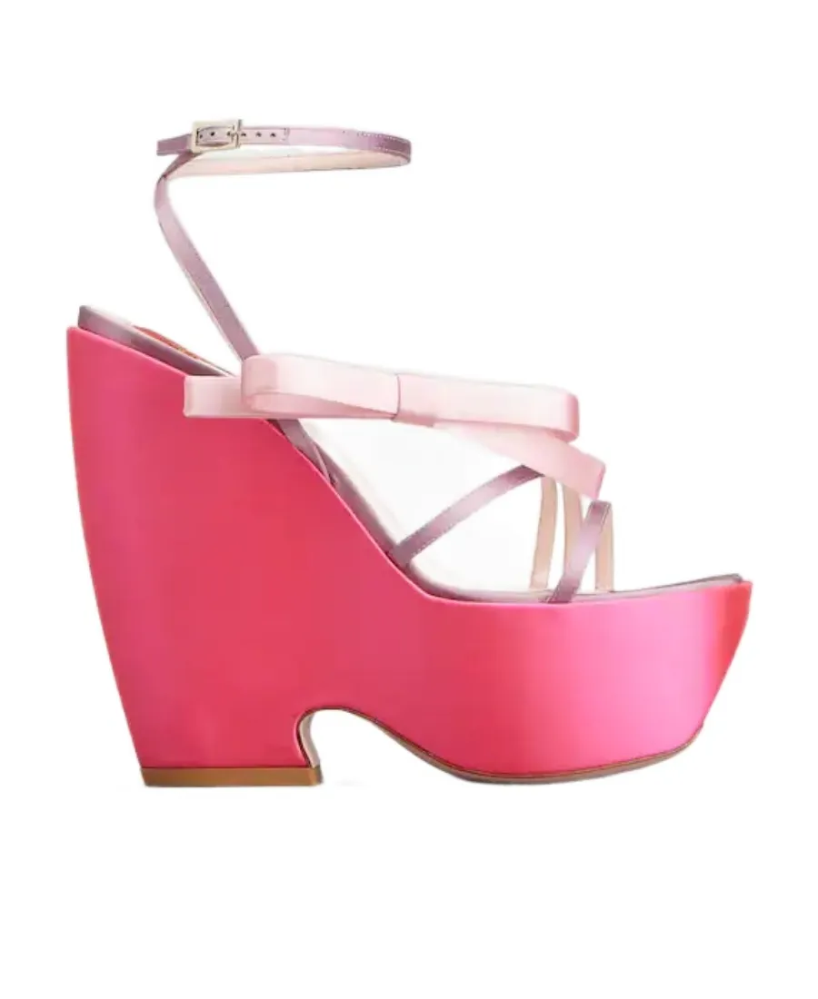 Bow Detailed Wedge Sandals