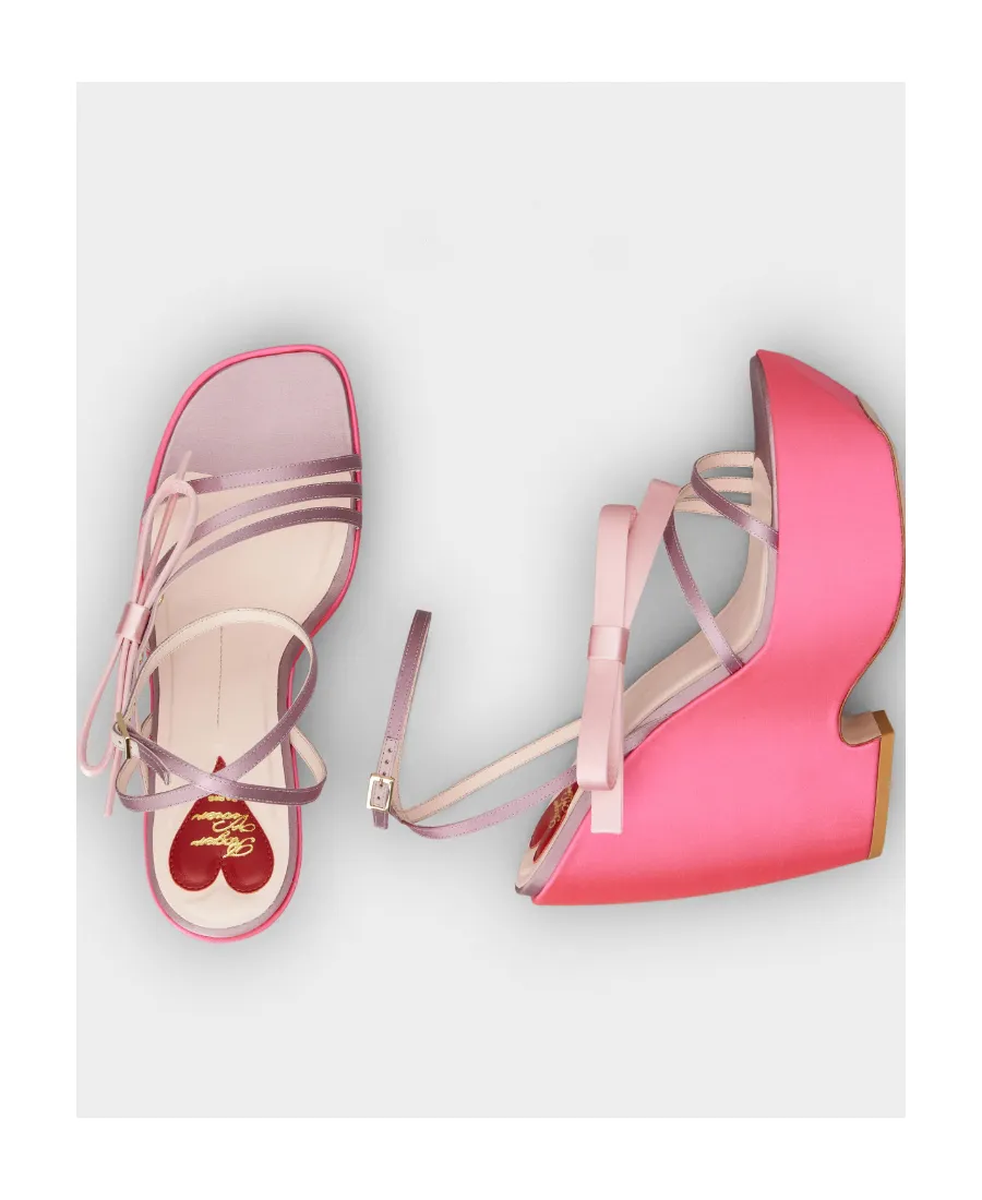 Bow Detailed Wedge Sandals