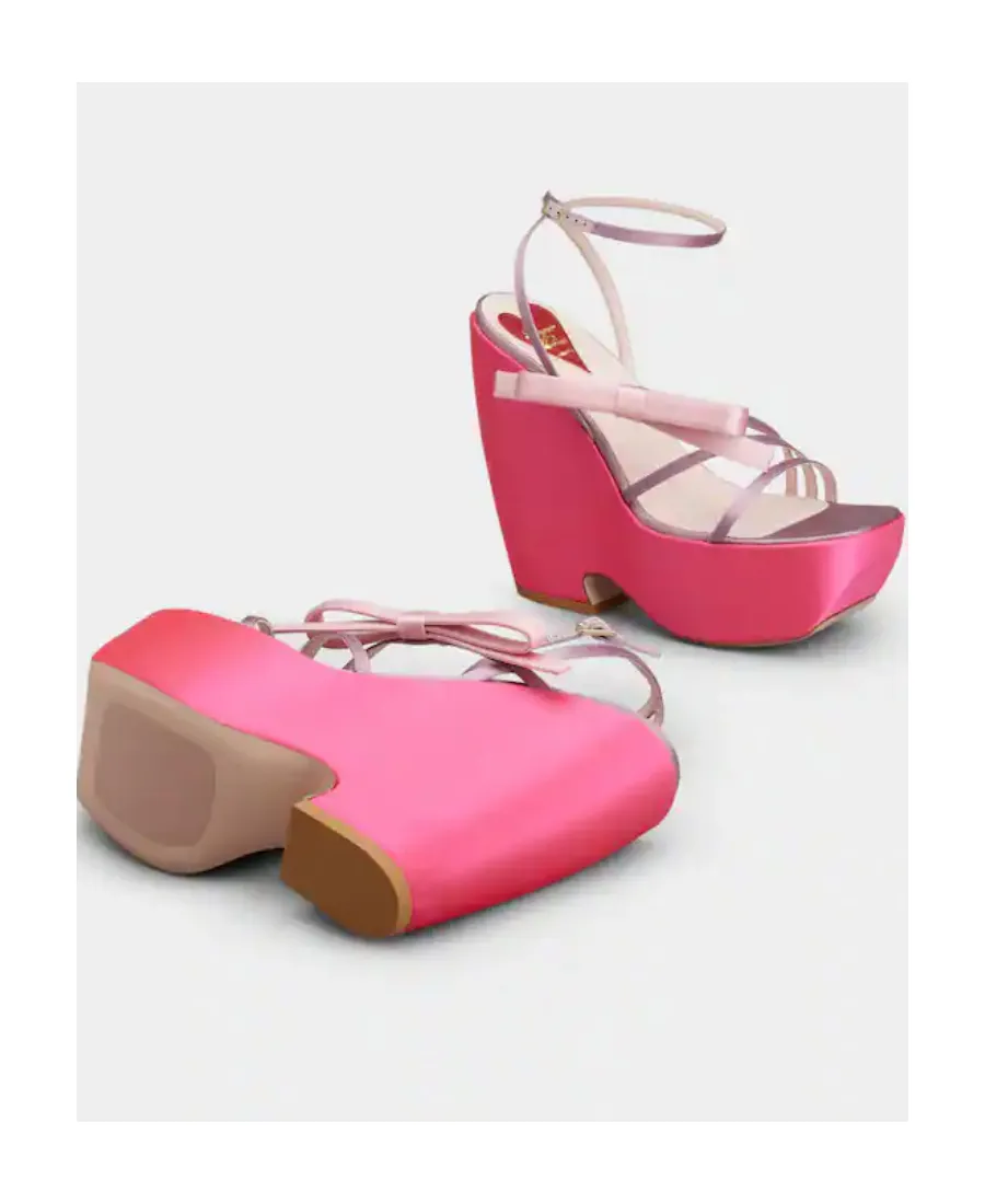 Bow Detailed Wedge Sandals