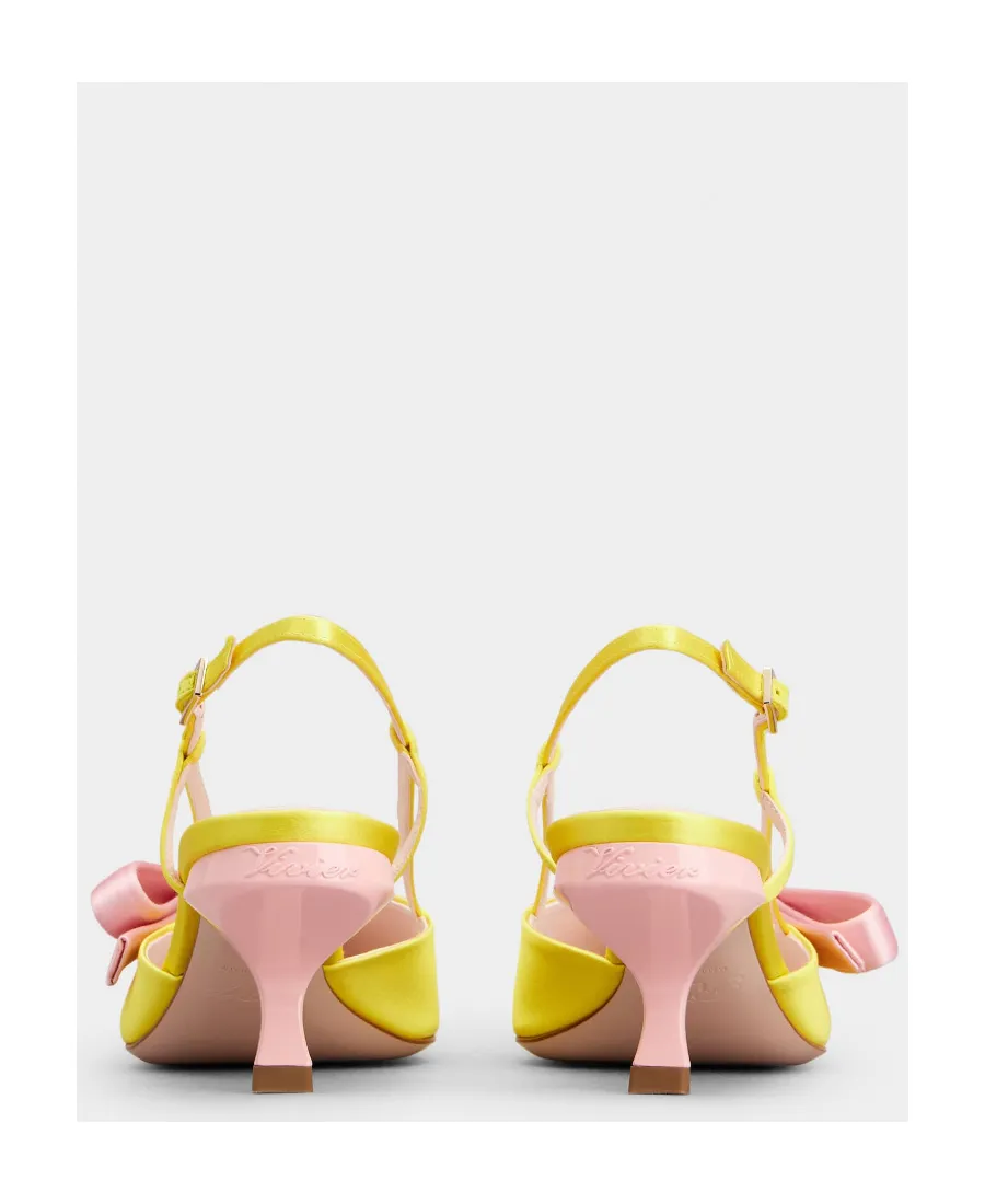 Virgule Bow Slingback Pumps