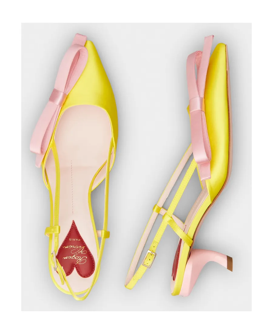Virgule Bow Slingback Pumps