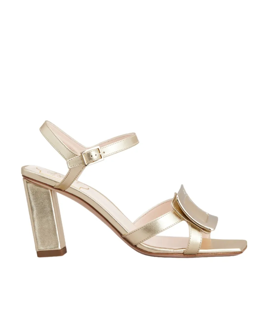 Belle Vivier Metal Buckle Sandals