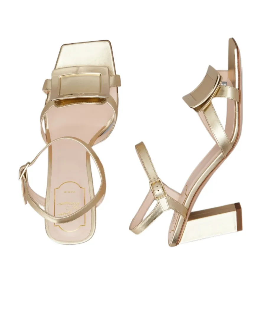 Belle Vivier Metal Buckle Sandals