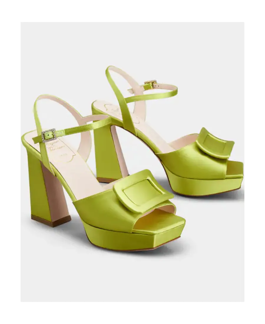Covered Buckle Platform Sandals
