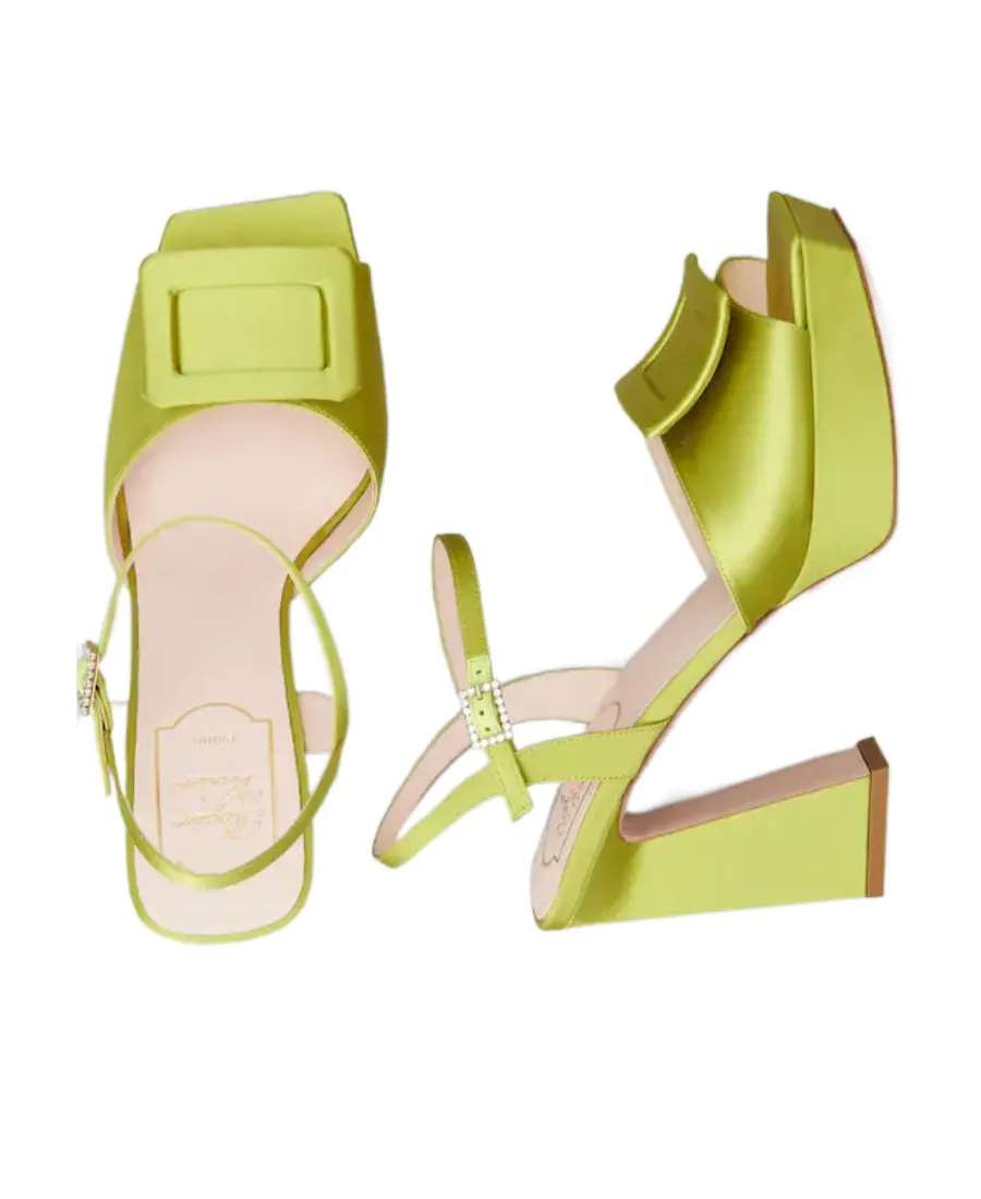 Covered Buckle Platform Sandals