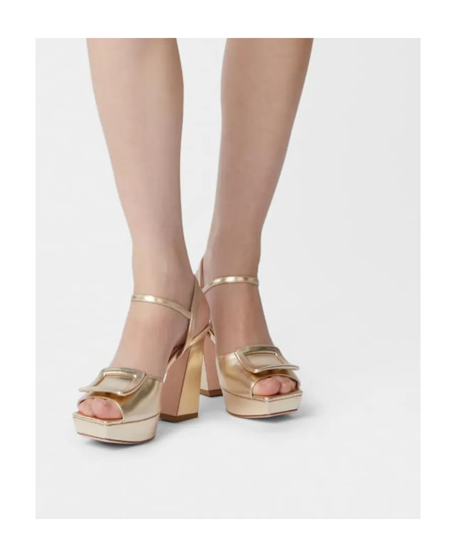 Covered Buckle Platform Sandals