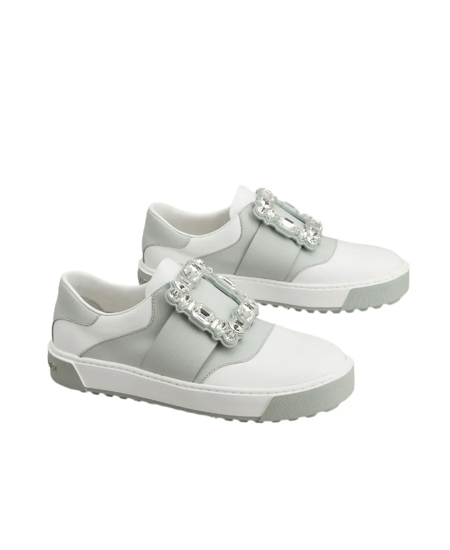 Very Vivier Strass Buckle Sneakers