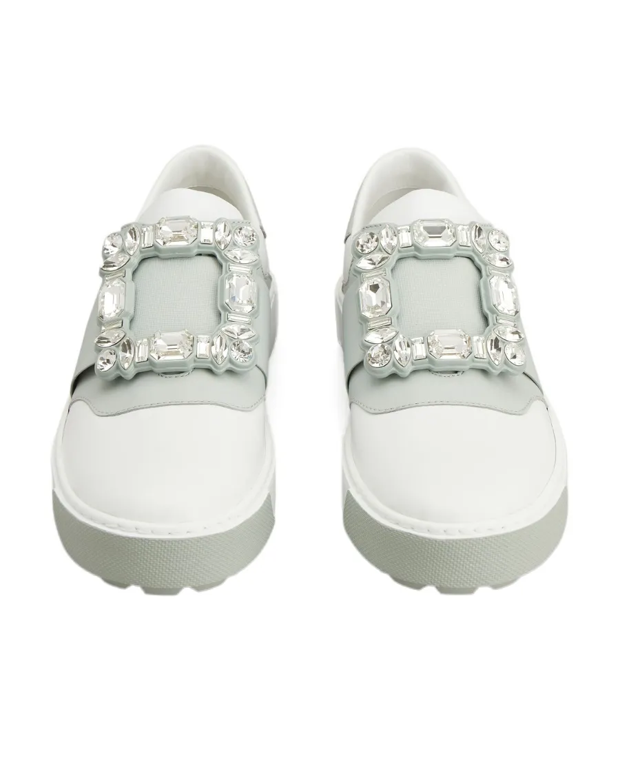 Very Vivier Strass Buckle Sneakers