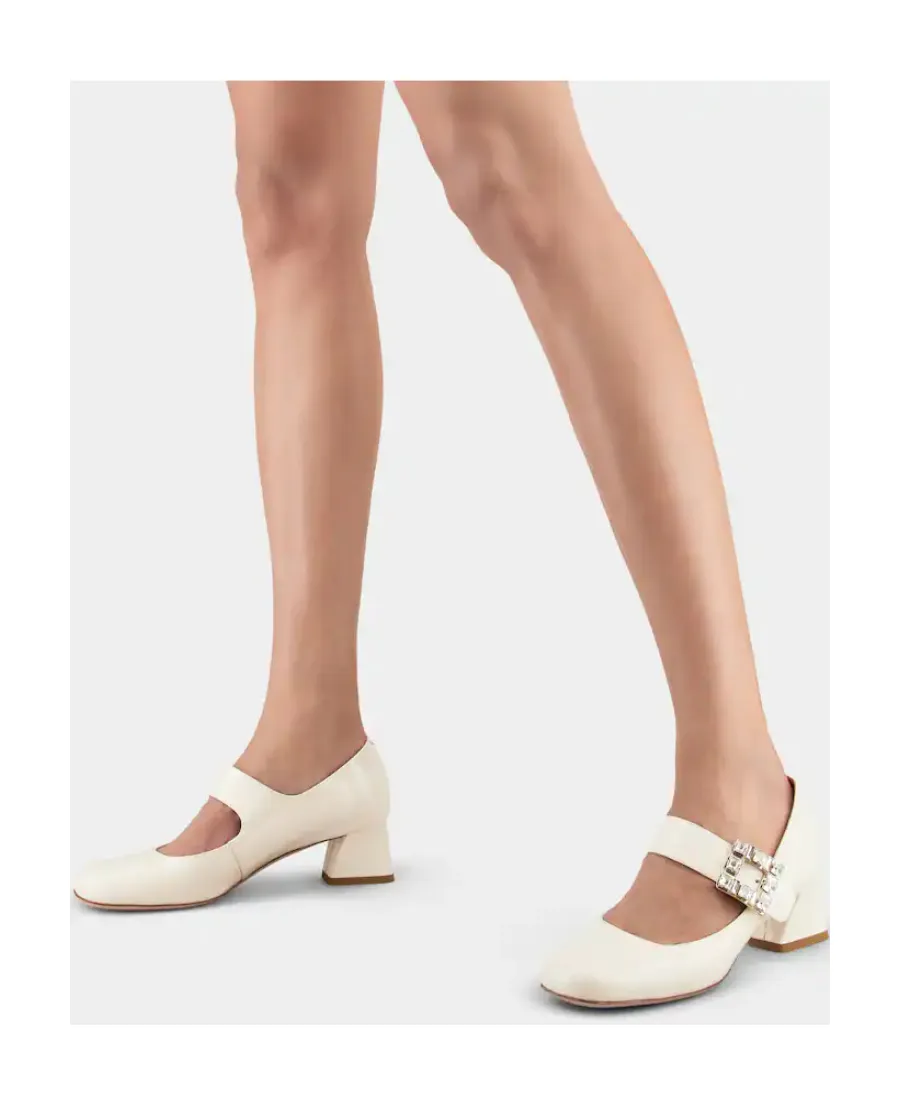 TrÈS Vivier Rhinestone Buckle Babies Pumps