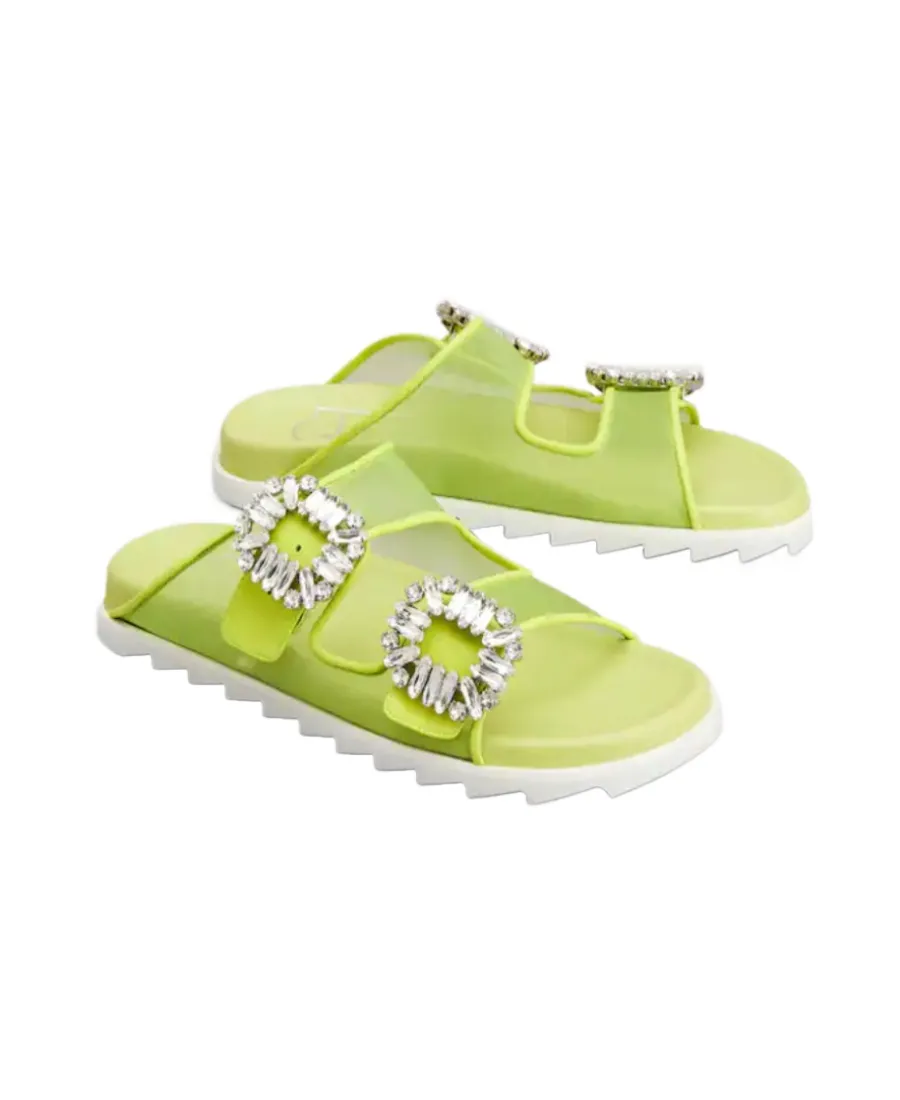 Slidy Viv' Strass Buckle Mules