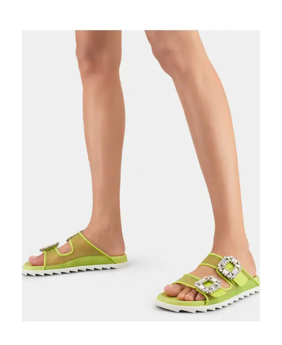 Slidy Viv' Strass Buckle Mules