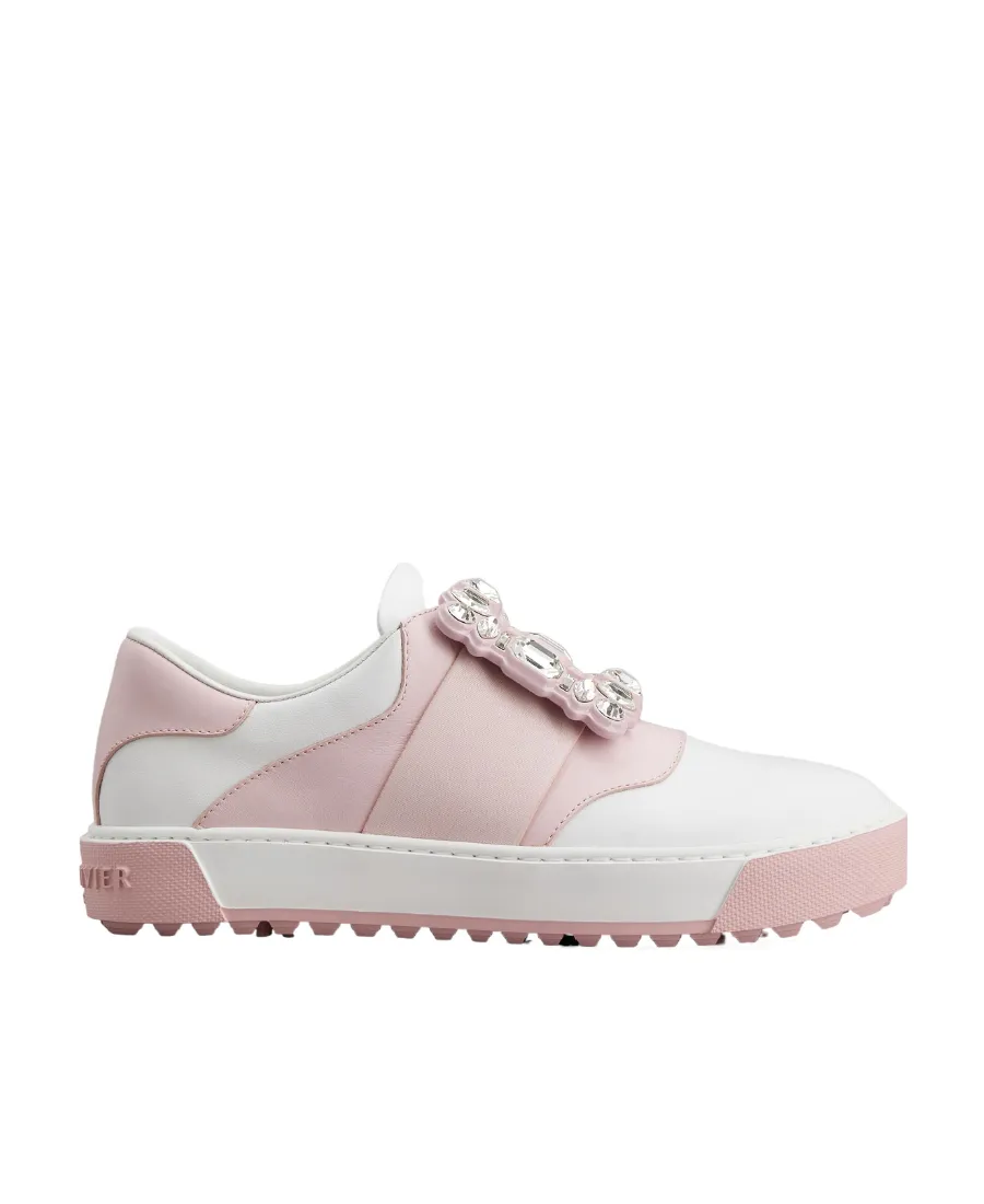 Viv' Golf Rhinestone Buckle Sneakers