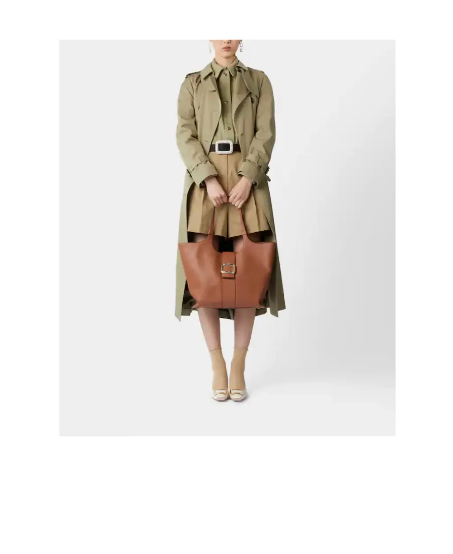 Buckle Detailed Tote Bag