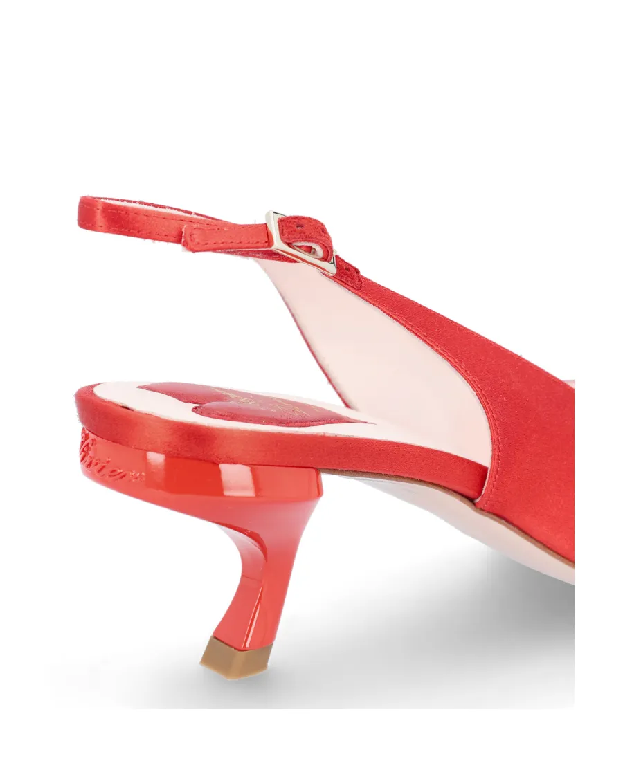 Virgule Buckle Slingback Pumps