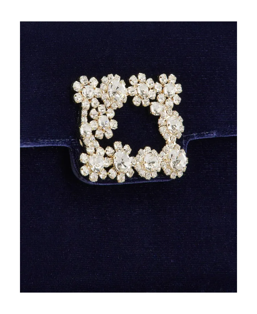 Flower Strass Buckle Clutch Bag