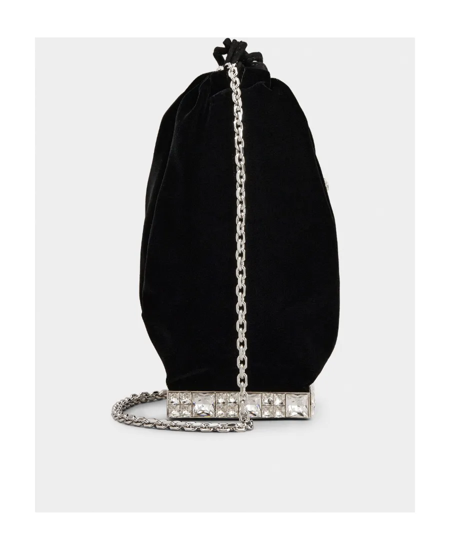 Embellished Drawstring Mini Bucket Bag
