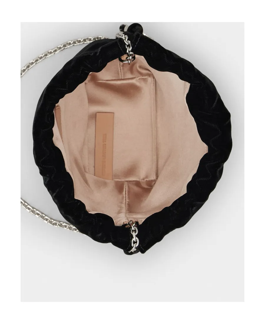 Embellished Drawstring Mini Bucket Bag