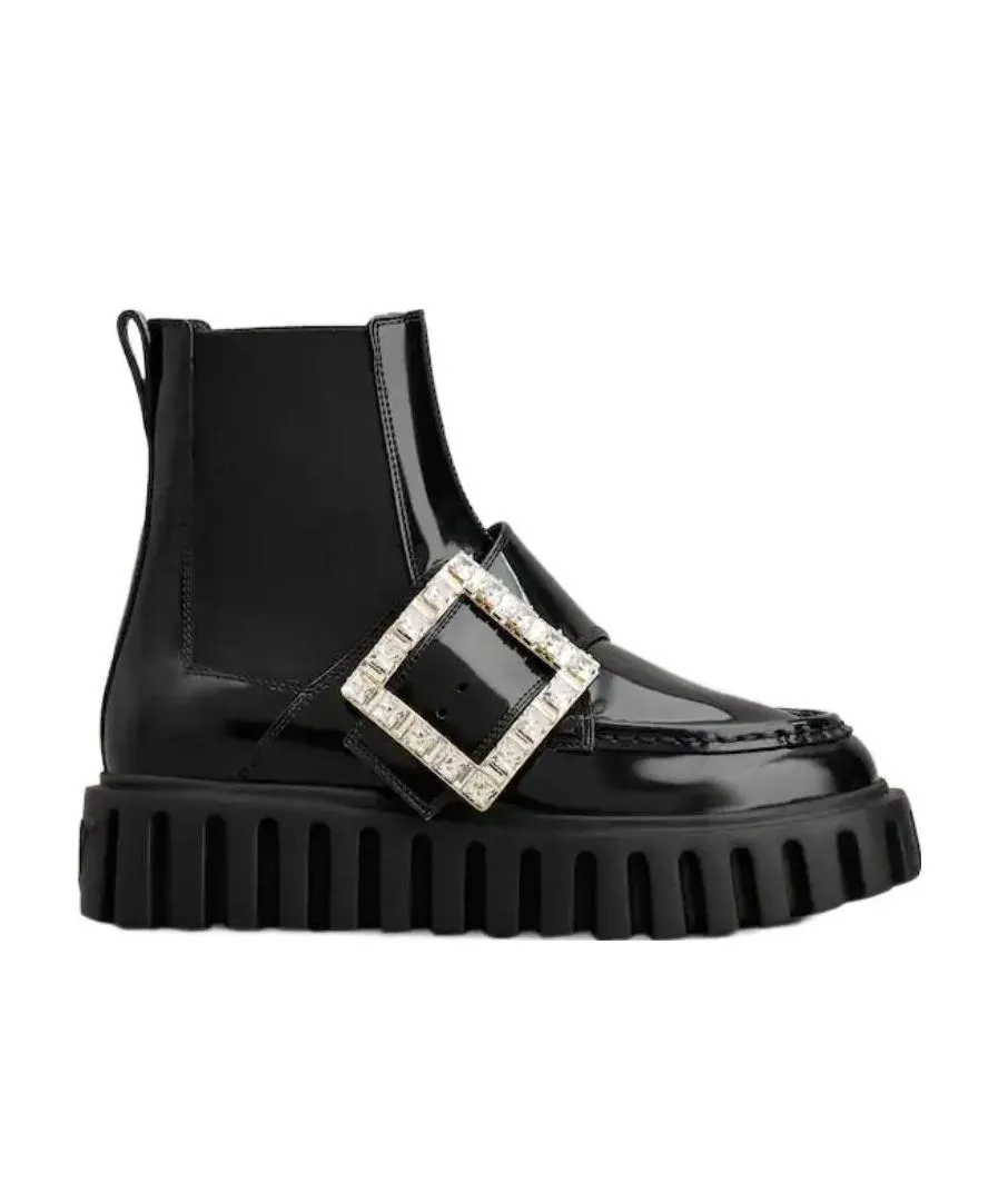 Viv' Go-Thick Strass Buckle Chelsea Ankle Boots