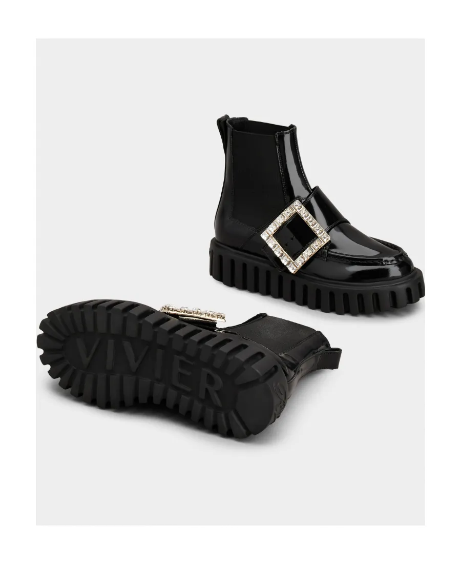 Viv' Go-Thick Strass Buckle Chelsea Ankle Boots