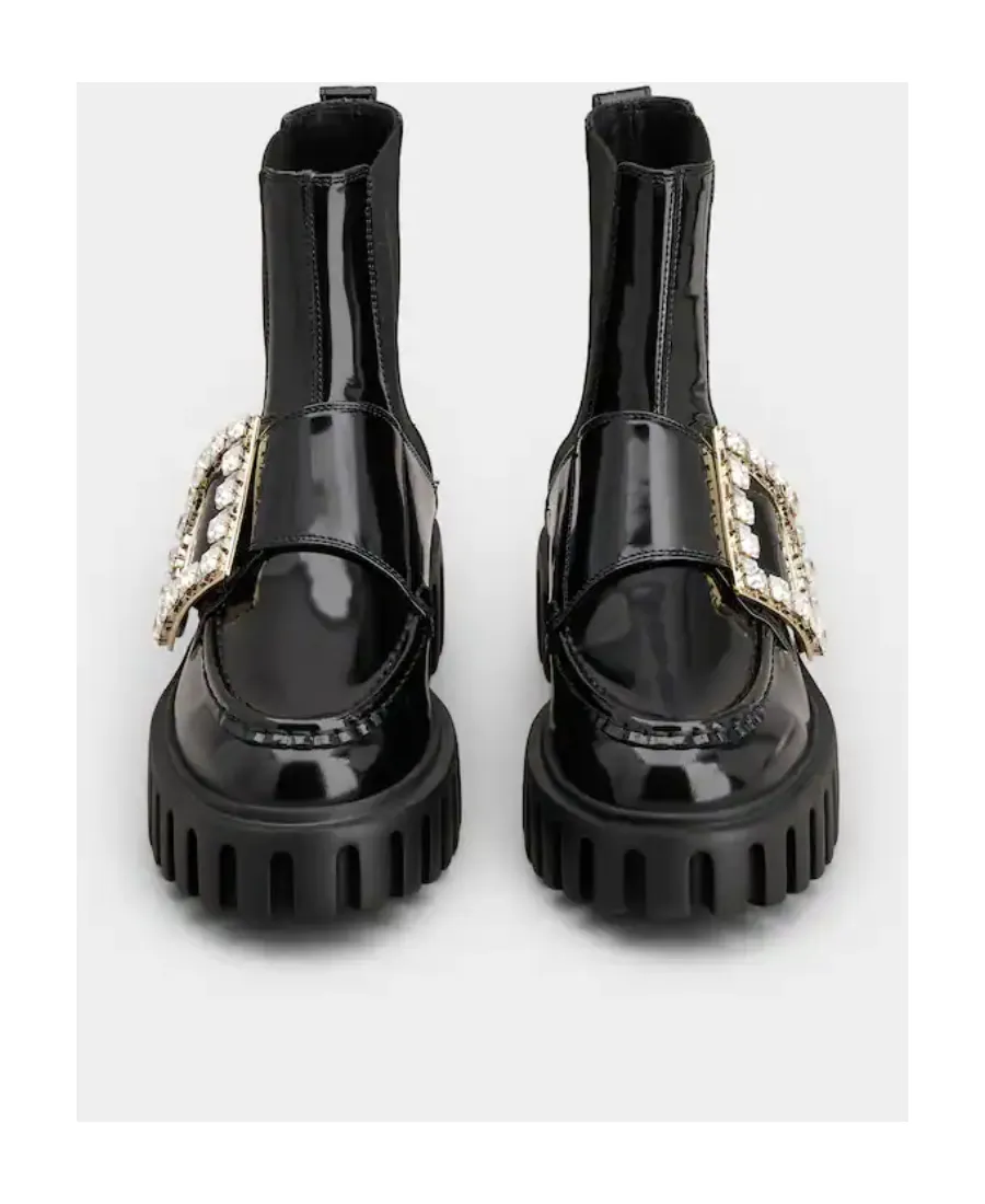 Viv' Go-Thick Strass Buckle Chelsea Ankle Boots