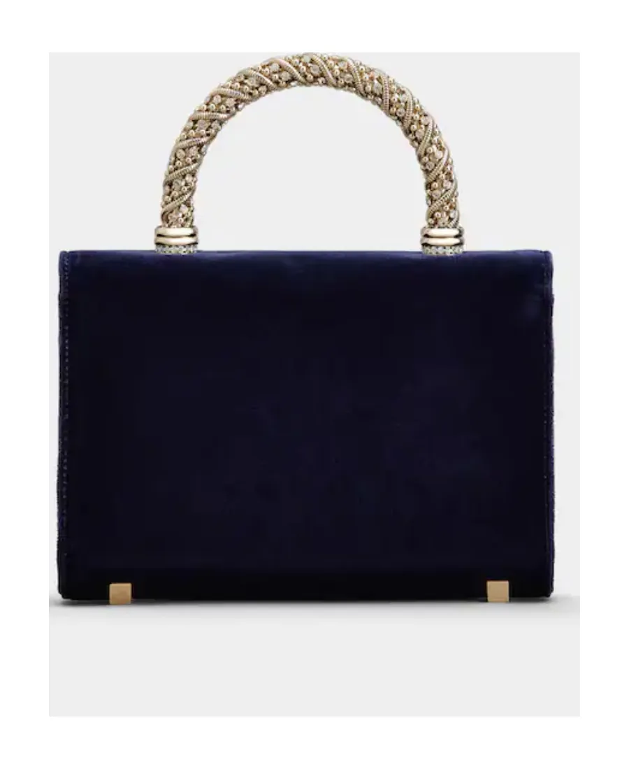 Flower Strass Jewel Buckle Mini Clutch Bag
