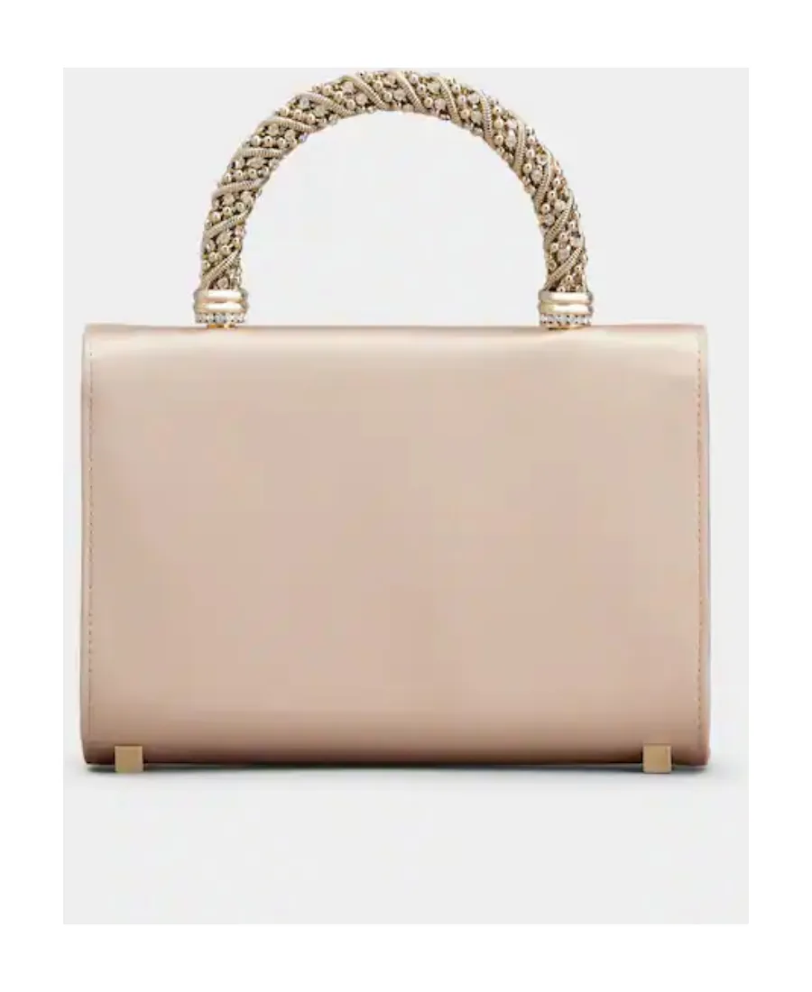 Embellished Foldover Top Tote Bag