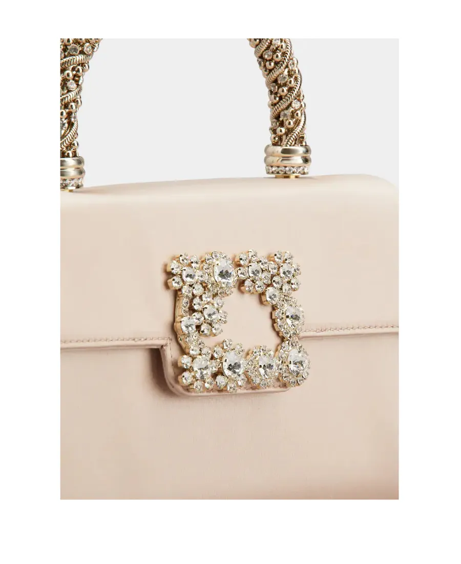 Embellished Foldover Top Tote Bag