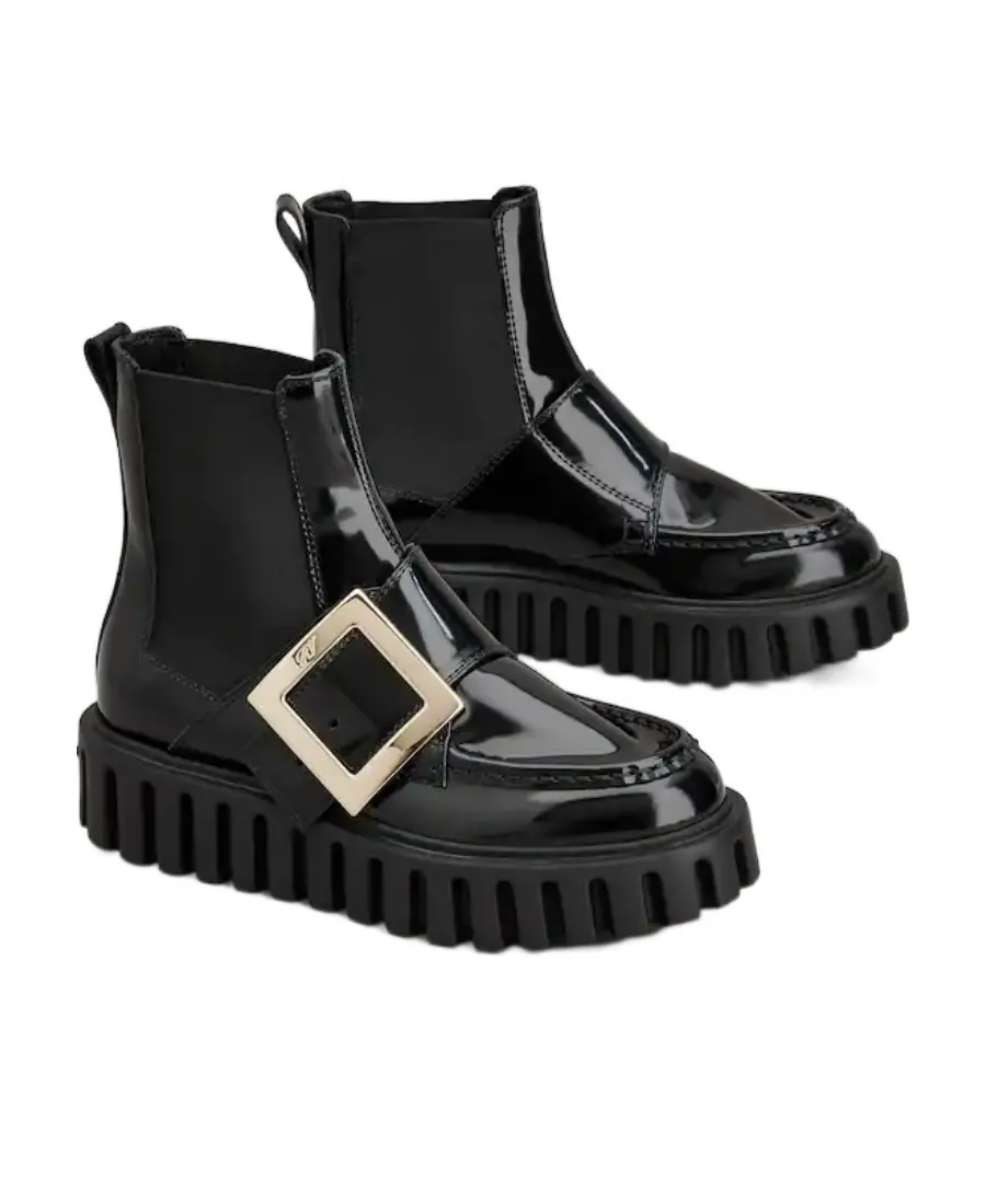 Viv' Go-Thick Metal Buckle Chelsea Ankle Boots