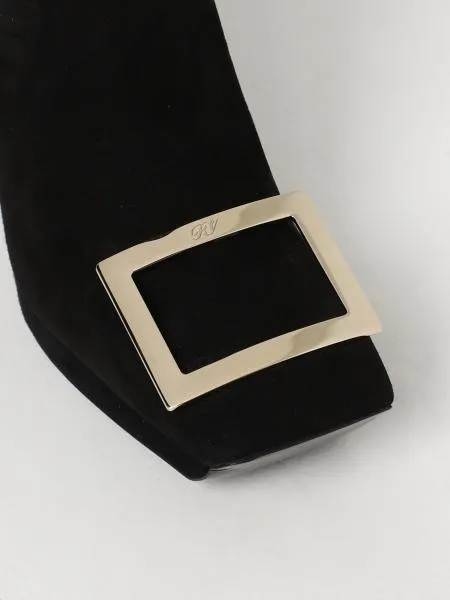 Viv' Square Metal Buckle Platform Ankle Boots