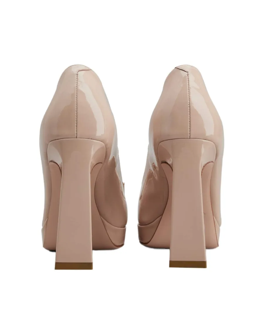 Viv' Square Metal Buckle Platform Pumps