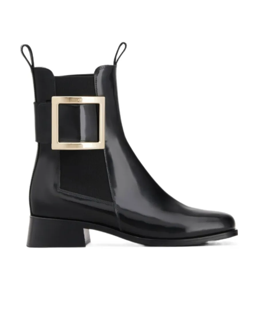 TrÈS Vivier Metal-Buckled Chelsea Boots