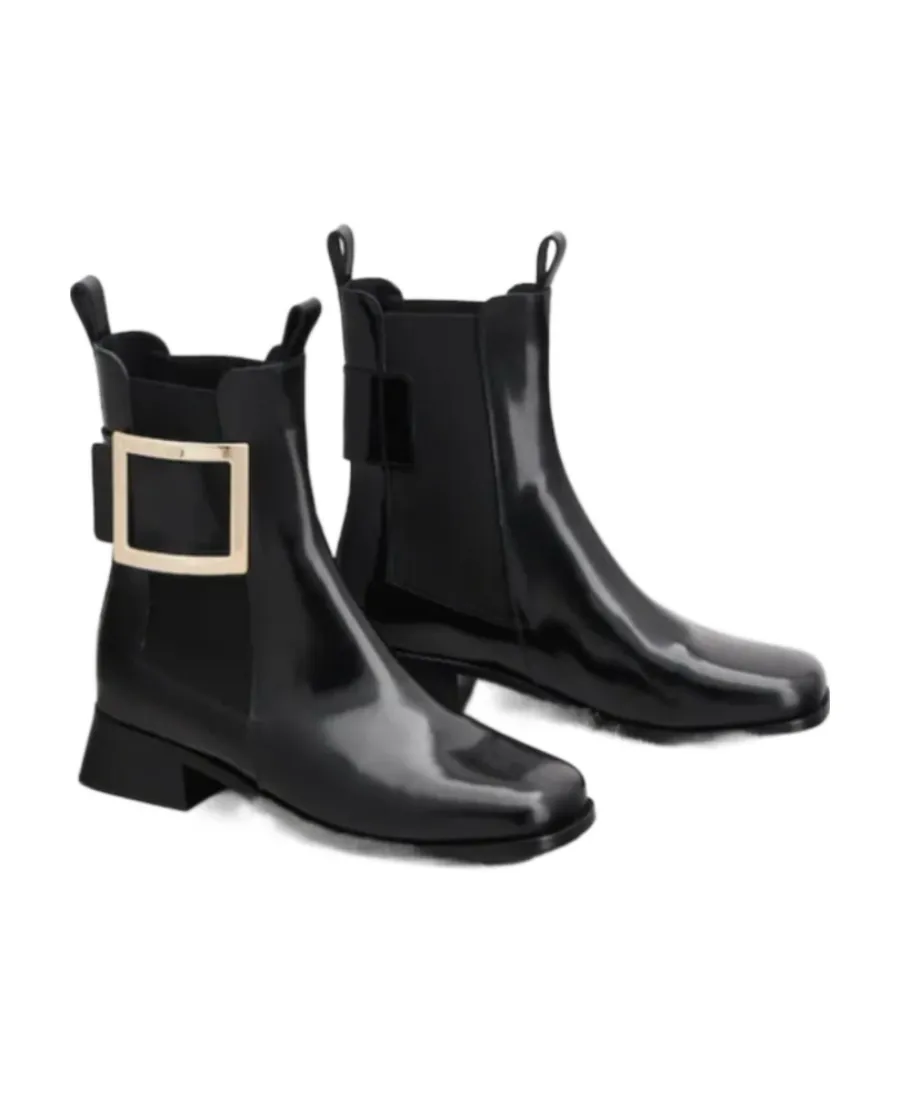 TrÈS Vivier Metal-Buckled Chelsea Boots