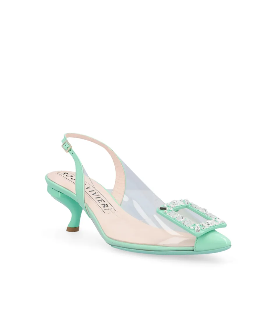 Buckled Slingback Pumps