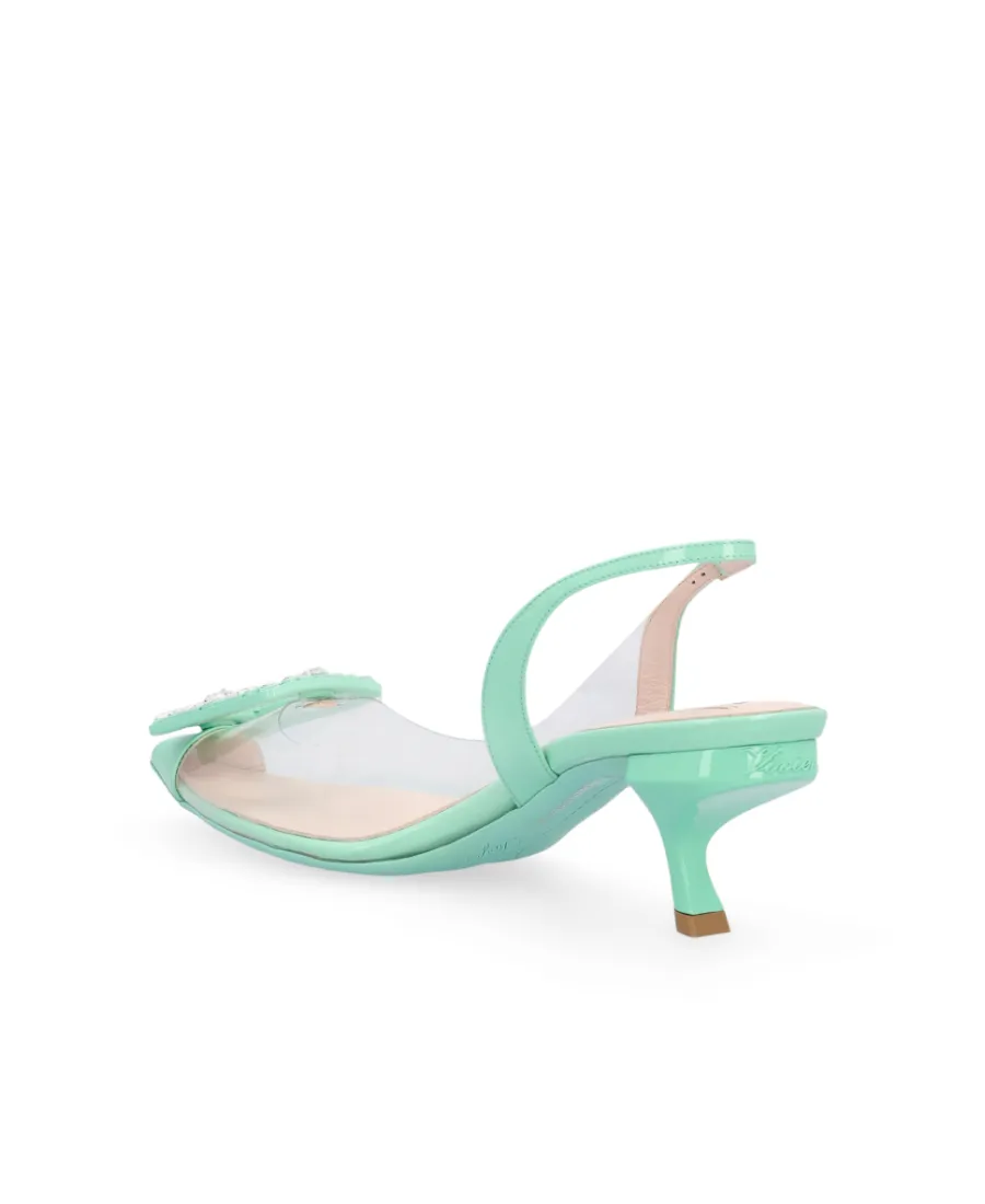 Buckled Slingback Pumps