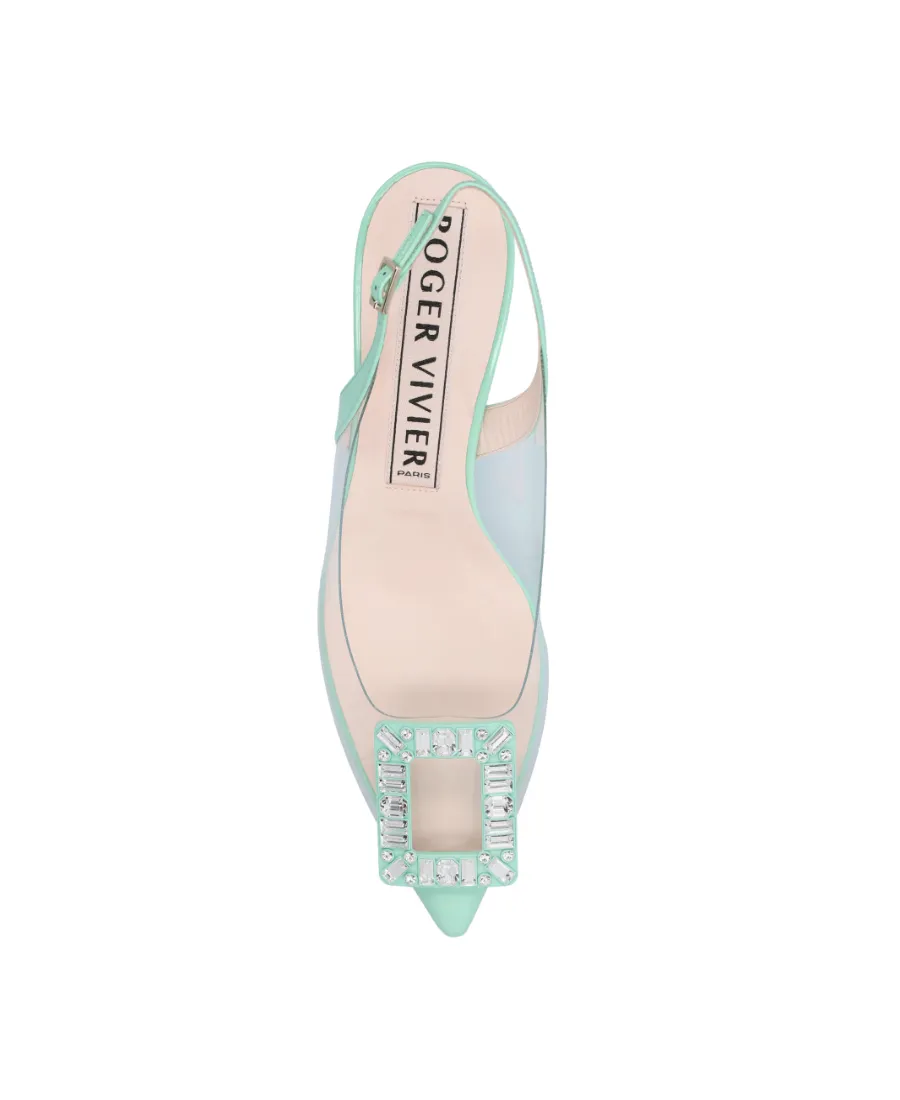 Buckled Slingback Pumps