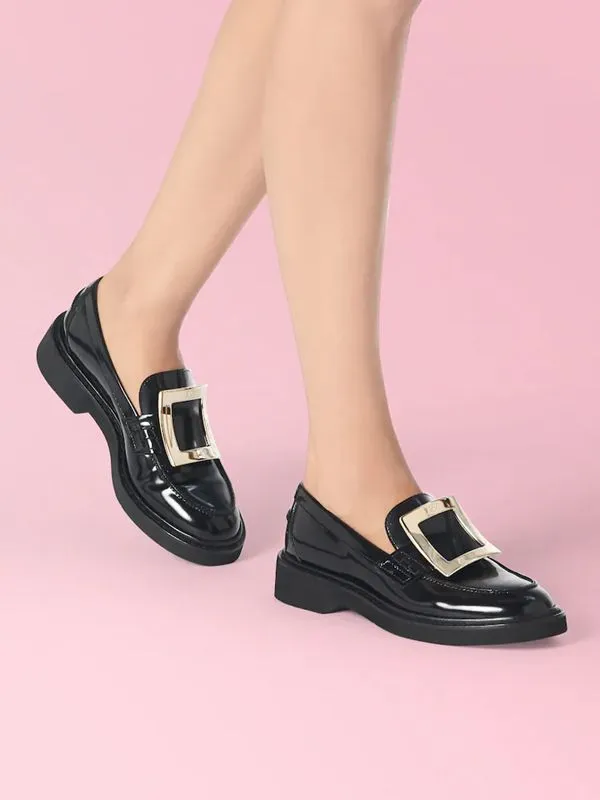 Viv' Rangers Buckle Embellished Loafers