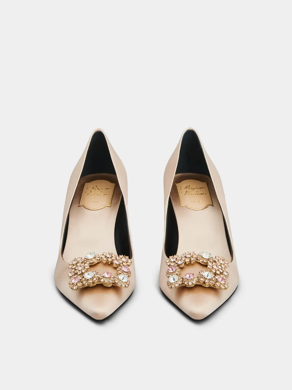Efflorescence Embellished Pointed-Toe Pumps