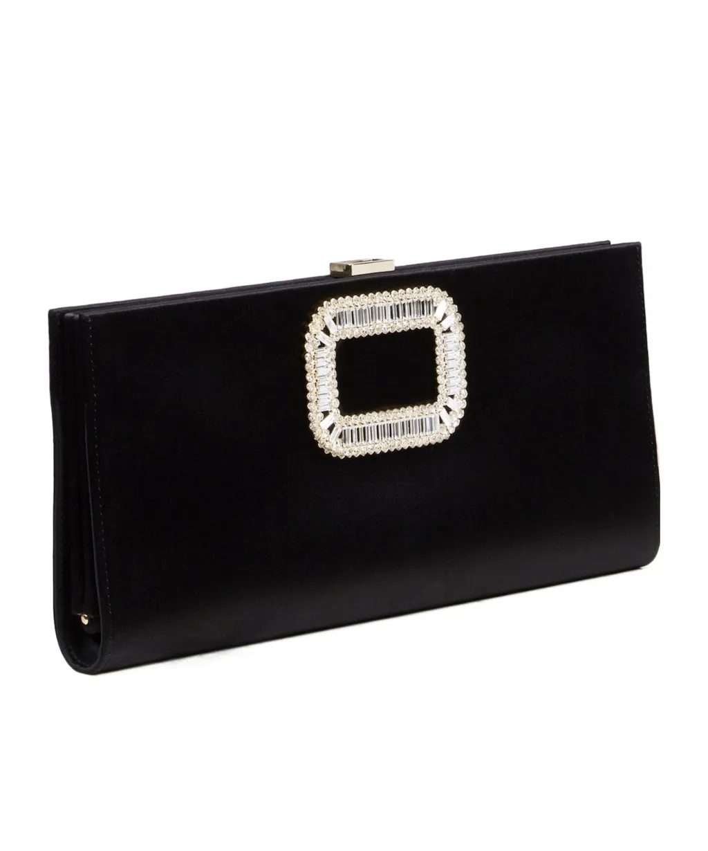 Buckle Embellished Clutch Bag