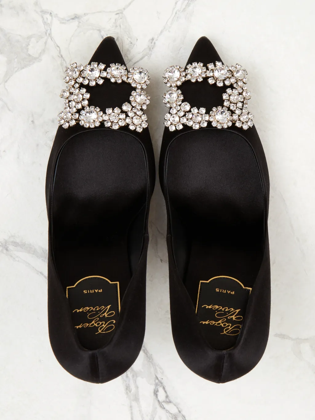 Flower Strass Buckle Pumps
