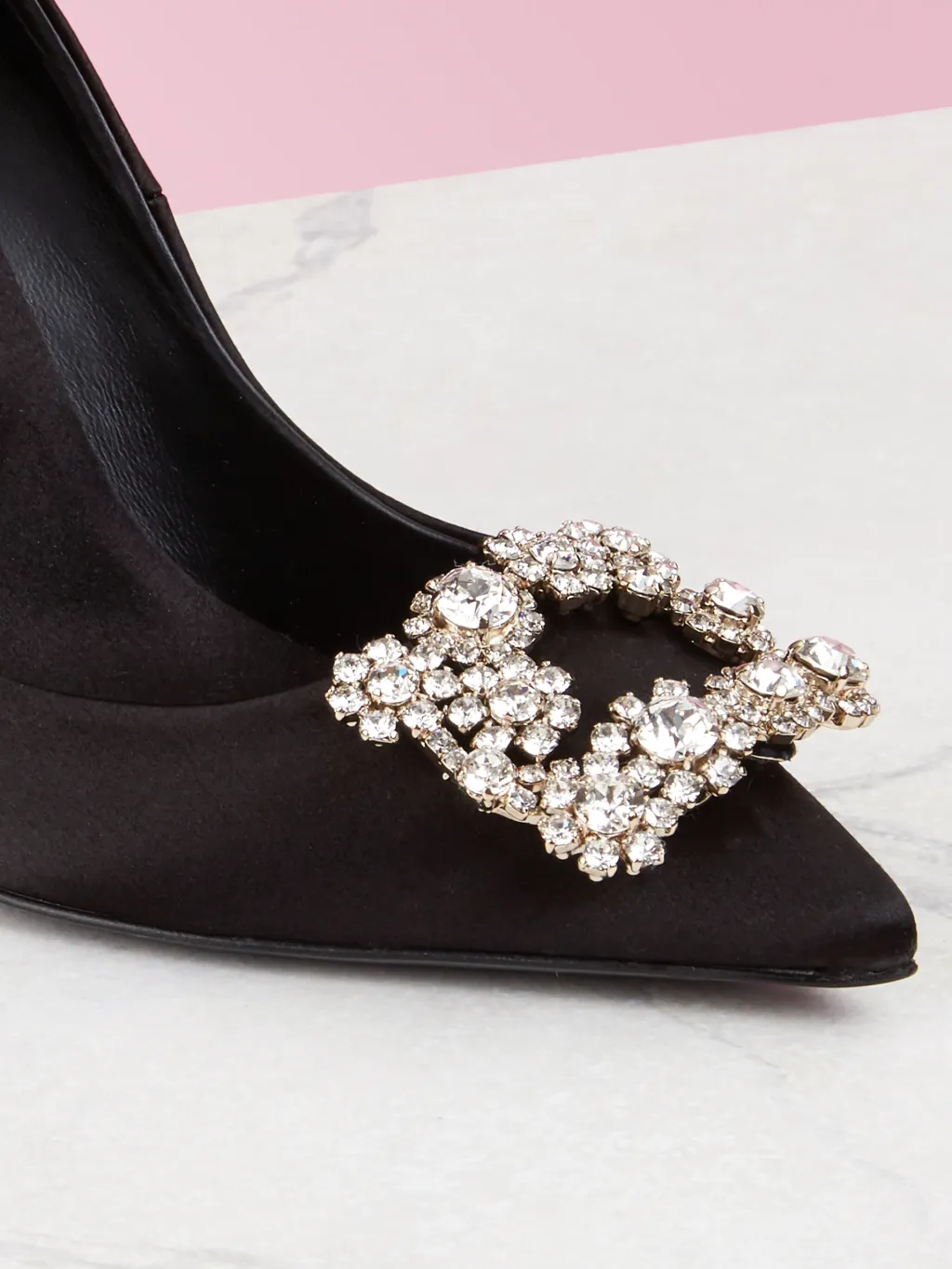 Flower Strass Buckle Pumps