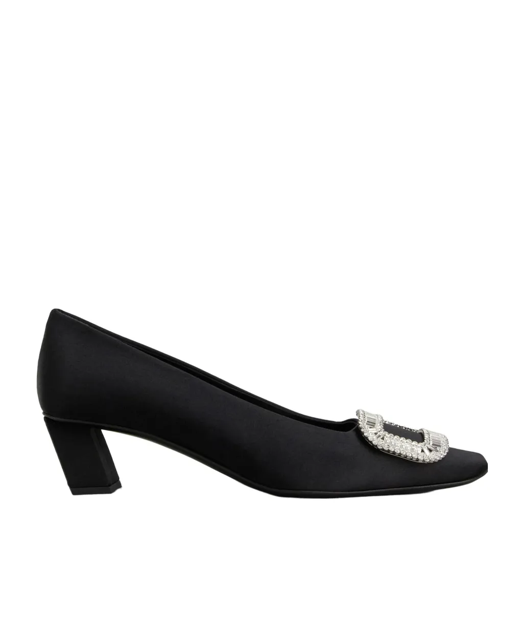 Belle Vivier Pilgrim Buckle Embellished Pumps