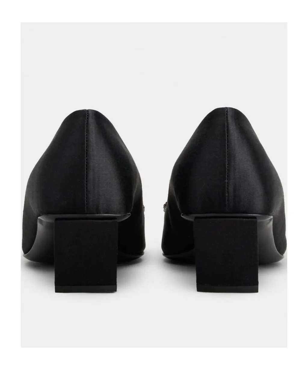 Belle Vivier Pilgrim Buckle Embellished Pumps
